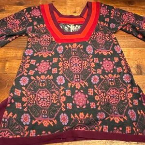 Gorgeous free people sweater tunic size large so soft!
